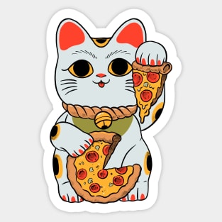 Lucky Pizza Cat Sticker